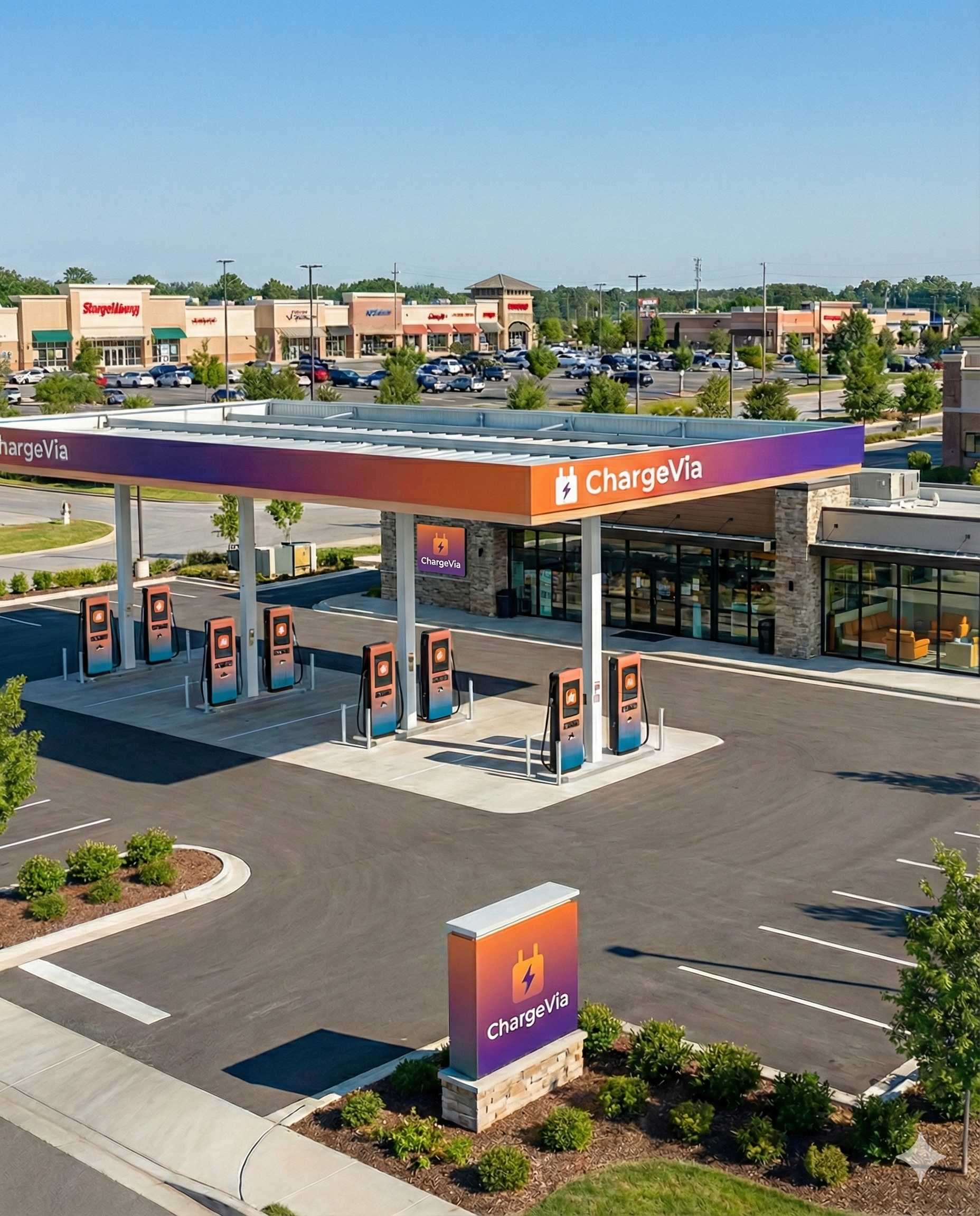 ChargeVia station concept rendering